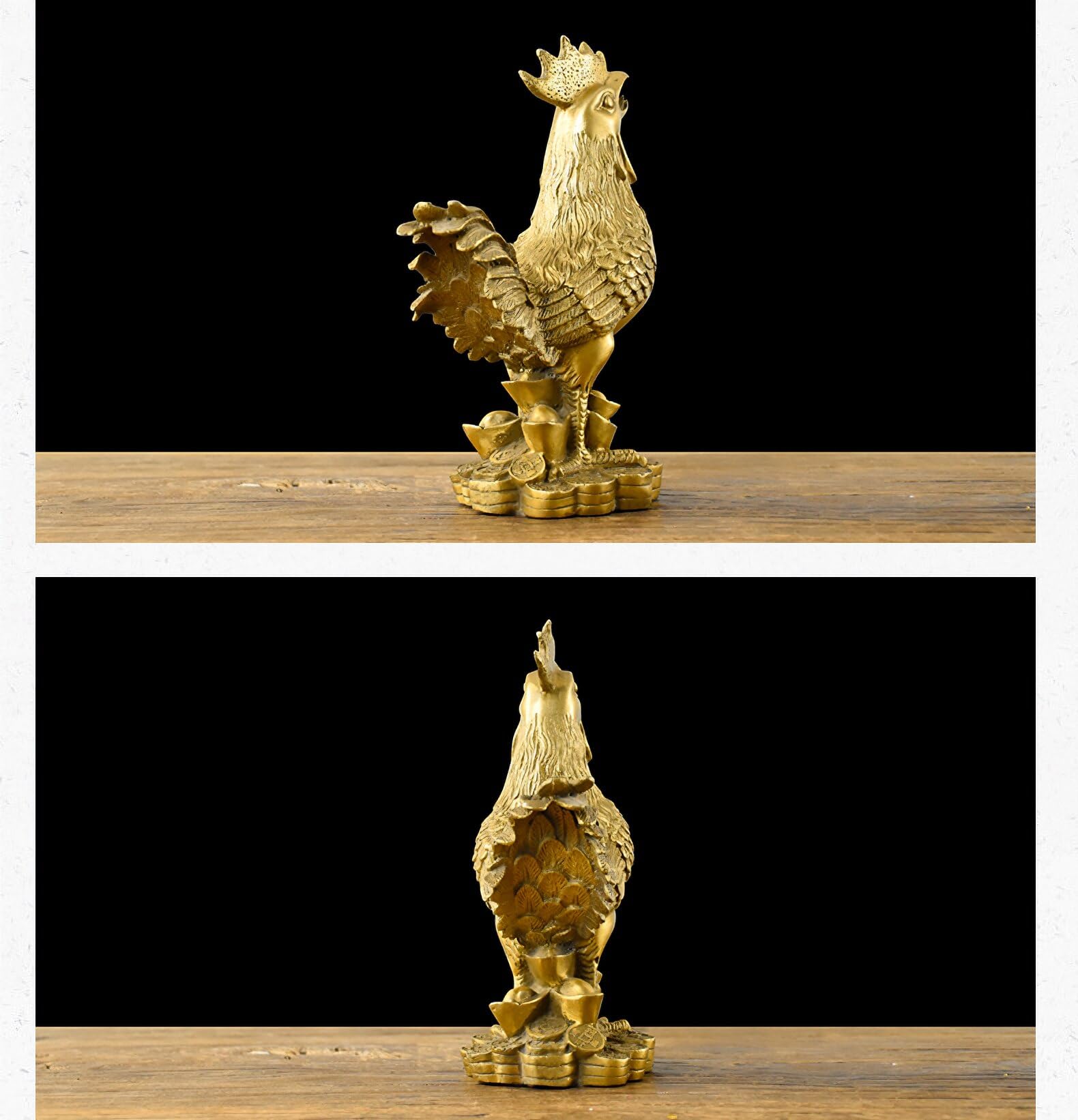 Amazon.co.jp: LAOJUNLU 銅の雄鶏 選べる7つのスタイル 風水金鶏